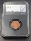 🔥 1903 INDIAN HEAD CENT 1C GRADED NGC MS 65 RB VAULT BOX LABEL BOX 🔥