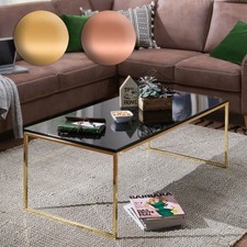 FineBuy Table Basse Bois / Métal 120x45x60cm Table d'appoint Table de salon 