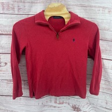 Polo Ralph Lauren Sweater Mens Medium Cotton Quarter Zip Pullover Preppy Casual