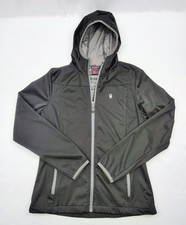Little Donkey Andy Womens Full Zip Hoodie Jacket Sz Small Black Running Yoga EUC