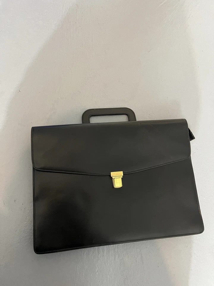 Maletín bolso de negocios YSL Yves Saint Laurent negro vintage Foto 2 de 4