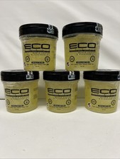 5 Jars 16 Fl Oz Eco Style Professional Gel Black Castor  Flaxseed Oil