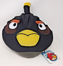 Angry Birds Bomb Bird 14 Inch Polybead Fill Pillow Plush Toy Squishy Soft Black