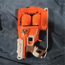 NERF Zombie Strike FlipFury Dart Blaster Orange/Gray N-Strike Ages 8
