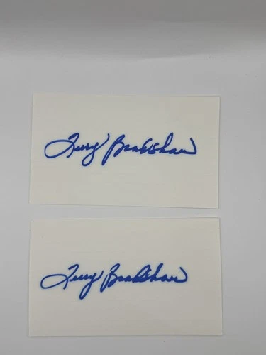 Terry Bradshaw Signed Index Card AUTO (lot of 2) TTM Pittsburgh Steelers HOF QB