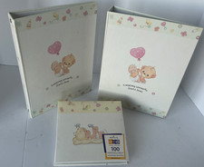 Precious Moments Baby Photo Album Set 3 Pc Binder Scrapbook Teddy Bear Pink