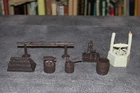 Marx Lone Ranger Ranch Playset Accessories,Anvil,Water Pump,Well,Stump & Axe