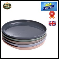 Nourish 5-Pack Stackable Plates - Safe, Durable & Dishwasher Safe for Families