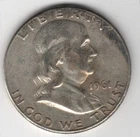 1961 P FRANKLIN HALF DOLLAR 90% SILVER 50¢ PHILADELPHIA UNITED STATES OF AMERICA