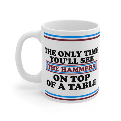 West Ham Becher Tasse Fan 11 Unzen Witz Neuheit lustige Geschenkidee