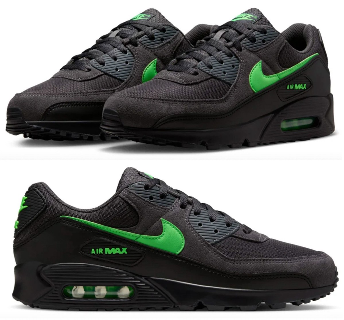 New NIKE Air Max 90 Men's classic Athletic Sneakers shoes black green all  sizes