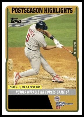 2005 Topps Updates & Highlights #UH129 Albert Pujols St. Louis Cardinals NM+