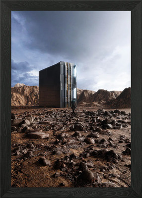 The SciFi Monolith Framed Wall Art Poster Canvas Print Picture