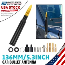 MODIGT 5.3inch Gold Black Bullet Antenna 50 Cal w/ Screws For 2011-24 Ford F-150