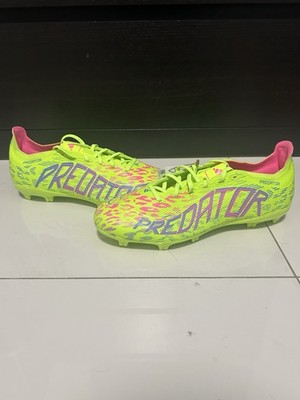 Adidas Predator 24 League FG MG Soccer Cleats Neon Green JH6471 Men's Size 12