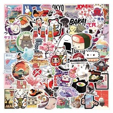 Japanese Stickers 110Pcs Vinyl Waterproof Japan Travel Decals Laptop Bottle