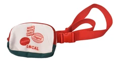 Chick-Fil-A Local Waist Pack Zippered Pouch Storage w Clip Adjustable Red/Beige