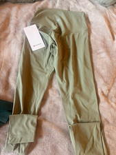 lululemon Women's Green Ankle Leggings Size 4 Nylon Lycra Pull-On Stretch