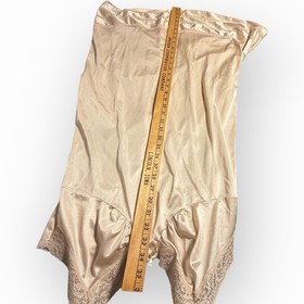 ADONNA Vtg Antique White Satin Nylon Lace 36 Bridal Lingerie Full Slip Dress