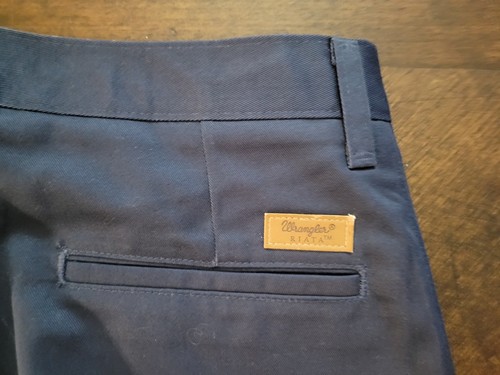 Wrangler Riata Pants NEW Mens 30x31 Navy Blue Pleated Dress Slacks Formal - Picture 6 of 11