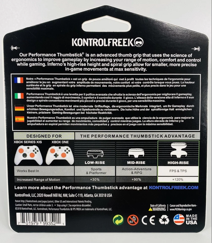 Punhos Kontrol Freek Inferno Red Thumb Xbox Series X/One/S - Imagem 2 de 2