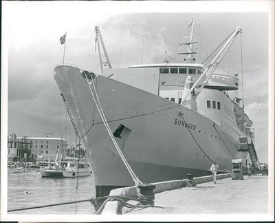 Miami Cruise Sunward Norwegian Caribbean Lines Coast 8X10 Historic Vintage Photo
