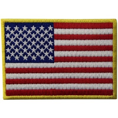 American Flag, Patch, Embroidered, Sew On, Iron On, Textil, Dekoration
