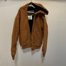 Walls Tough Wear Hooded Canvas Jacket Sherpa Fleece Lined Youth 12/14