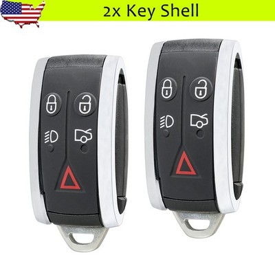 2 Replacement  For 2009 2010 2011 2012 Jaguar XF XK XKR Smart Key Fob Shell Case