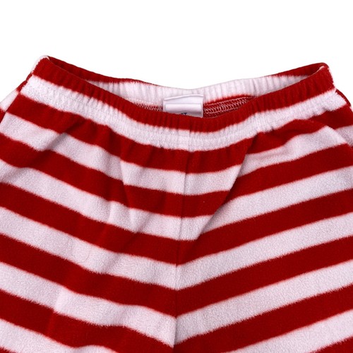 Circo Candy Stripe Christmas Pajama Pants Bottoms Youth Size 5T Red White Fleece - Picture 5 of 7
