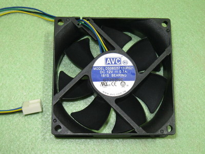 AVC DS08025R12U 8025 80mm x25mm Fan 12V 4Pin 0.70A PWM 3Pin Compatible 601