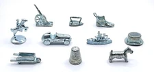Monopoly Tokens Set of 10 Classic Movers Dog Thimble Car Horse Wheelbarrow Ship+