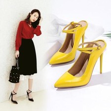 Women Lady Pointy Toe High Heel Sandals Party Wedding Ankle Strap Stilettos Shoe