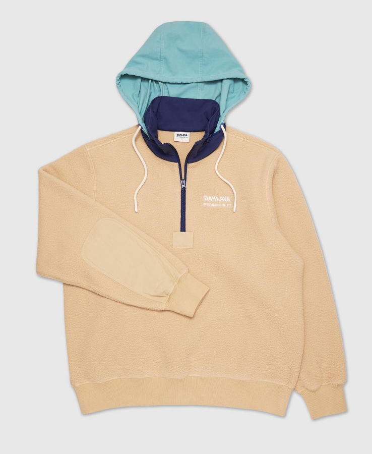 Action Bronson x New Balance Baklava 1/2 Zip Fleece Sesame L