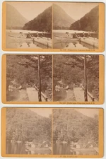 3 VIEW LOT - PROFILE LAKE - FRANCONIA NOTCH - PEOPLE/BOATS - WHITE MOUNTAINS