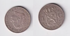 1 Gulden Silver Coin Netherlands 1957 VF (165943)