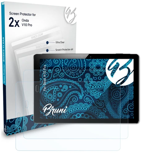 Bruni 2x Protective Film for Onda V10 Pro Screen Protector Screen Protection
