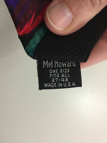 Vintage 80s 90s MEL HOWARD CUMMERBUND & HANKIE SET FITS ALL 27-48 Silk Colorful - Picture 6 of 12