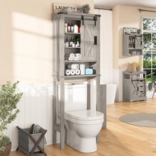 Over The Toilet Storage Cabinet, 68" Tall Bathroom Storage Cabinet with Sliding