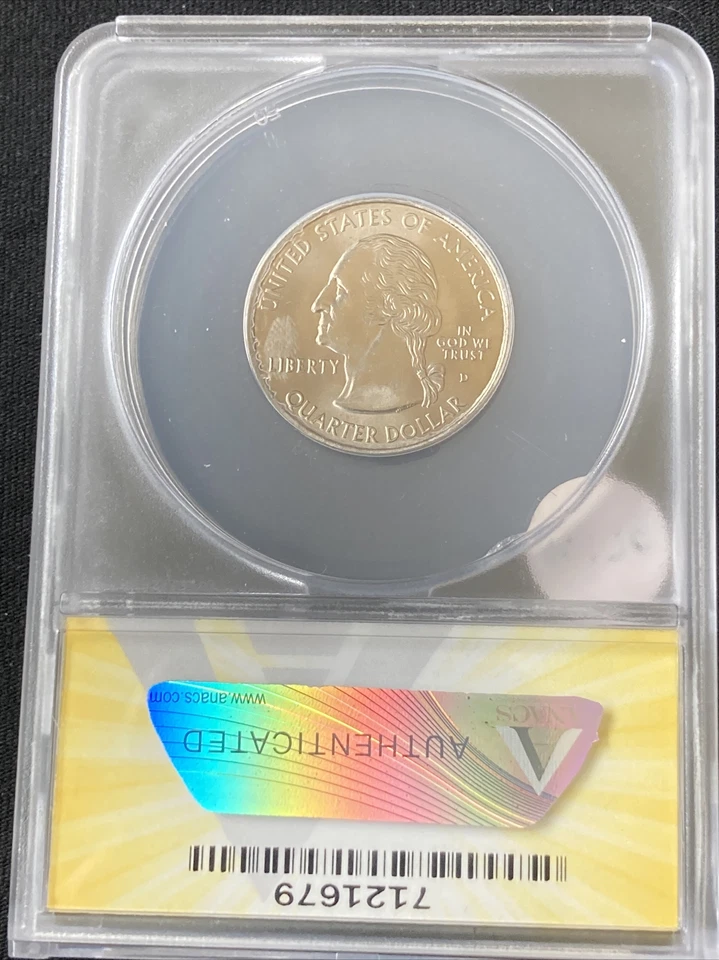 1999-D Washington Quarter New Jersey MS67 ANACS M170 - Image 2 of 2
