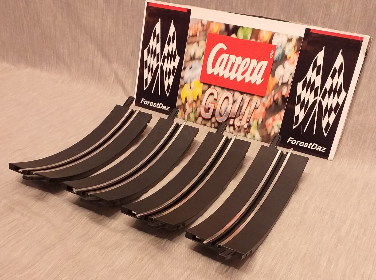 Carrera GO!!! Track Vertical Extension ""K"" In Set x4  1:43 Scale Used Spares