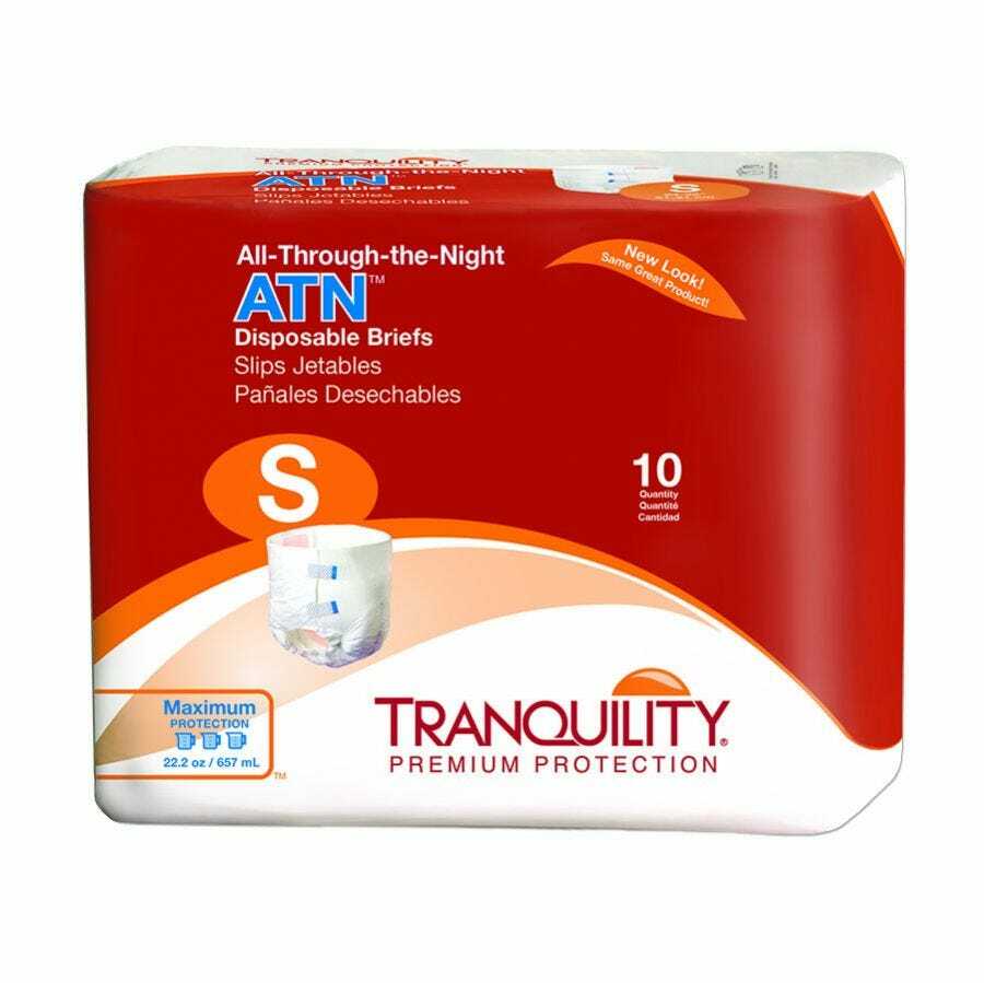 Tranquility Atn Adult Incontinent Brief SM 24 - 32in Heavy Absorbency - Pack/10