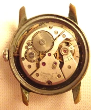 Elgin Wristwatch Movement 17J Vintage Men's Standard 412B Parts or Repair