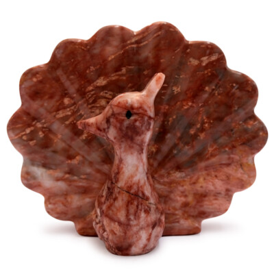 Serviettenhalter Pfau Marmor Rosa Pink Marble Peacock Napkin Holder Klub H.11cm