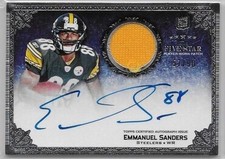 EMMANUEL SANDERS 2010 TOPPS FIVESTAR ROOKIE AUTO JERSEY SIGNATURE 57/90