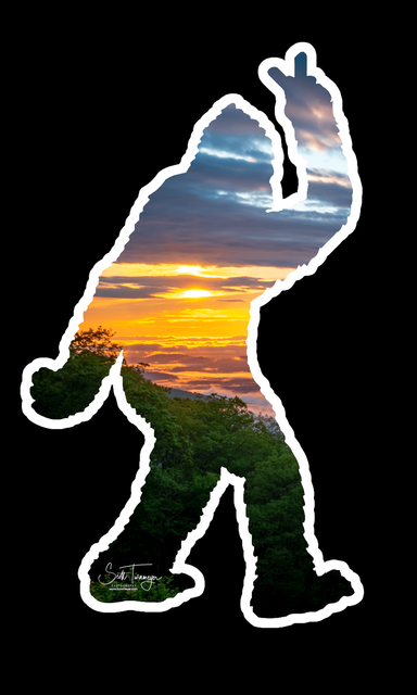 Bigfoot Throwing Peace Sign Decal - 3" | eBay