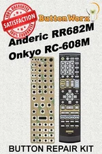 *BUTTON REPAIR KIT*  (Anderic RR682M) (Onkyo RC-608M) REMOTE CONTROL 