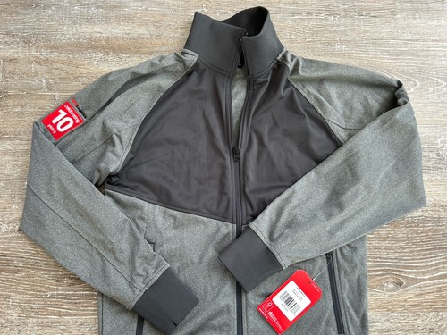 NEW NORTH FACE Full Zip Tech Fleece Jacket Cadet Collar Company Logo Gray Small - Picture 5 of 11