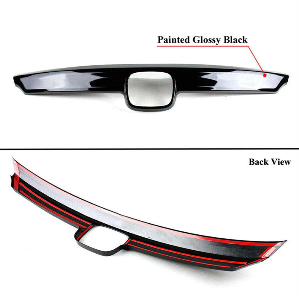 Gloss Black 3PCS Hood Grille Cover Trim for 2021-2022 Honda Accord