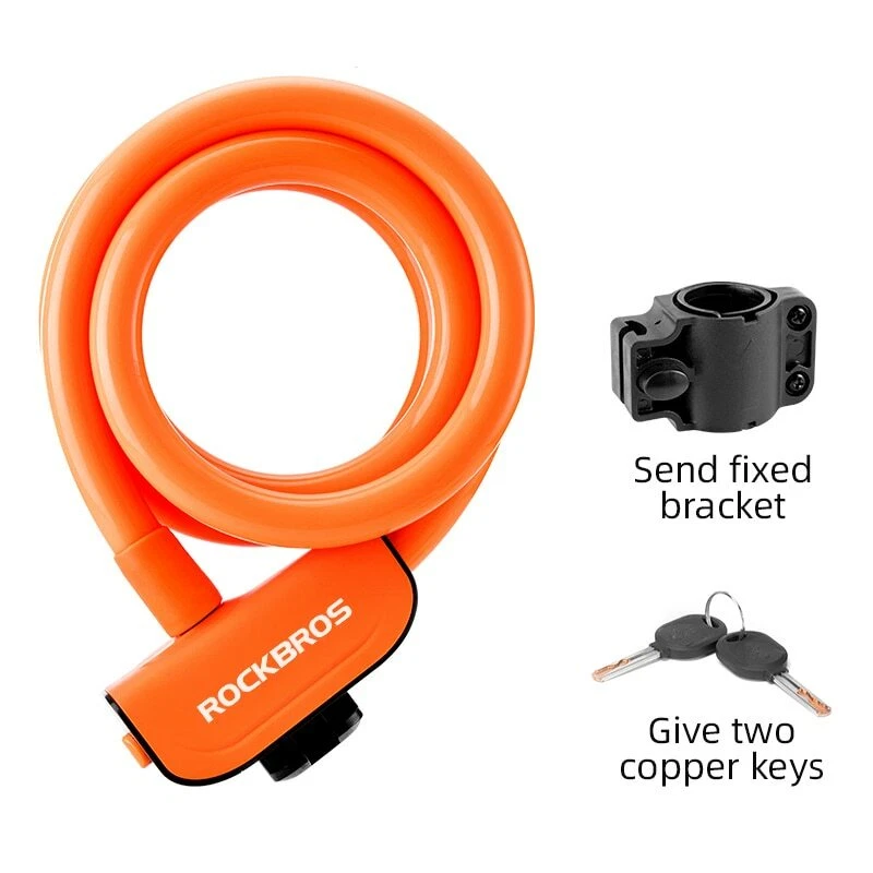 ROCKBROS Portable Ring Bicycle Lock MTB Road Bike Anti-theft Cycling Cable Lock - Image 2 of 4